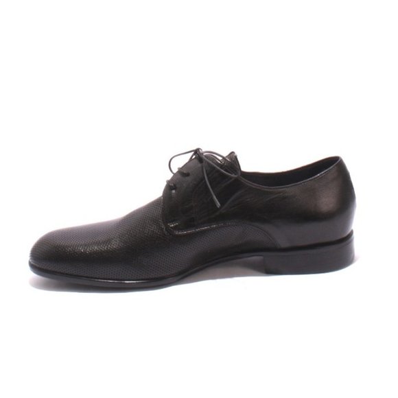 Italian VINICIO CAMERLENGO 8364a Black Leather Lace-Up Classic Shoes main image 8